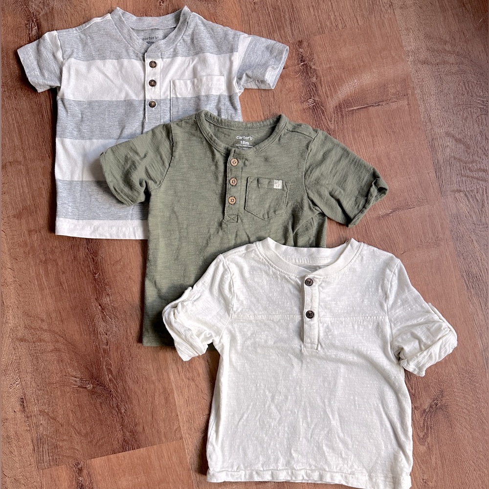 Carter’s Casual Henley Shirts bundle - 18 months